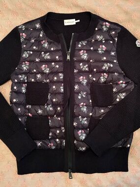 Padded Wool Zip-Up Cardigan